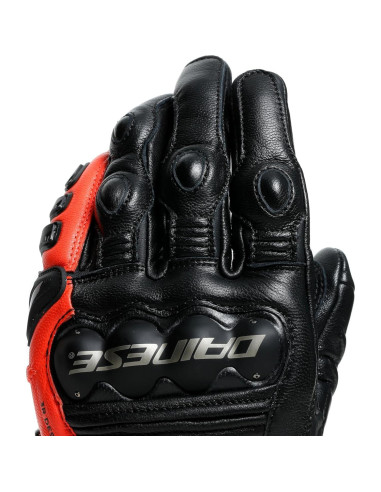 Guantes Dainese 4-Stroke XS Negro/Rojo Fluo Térmicos
