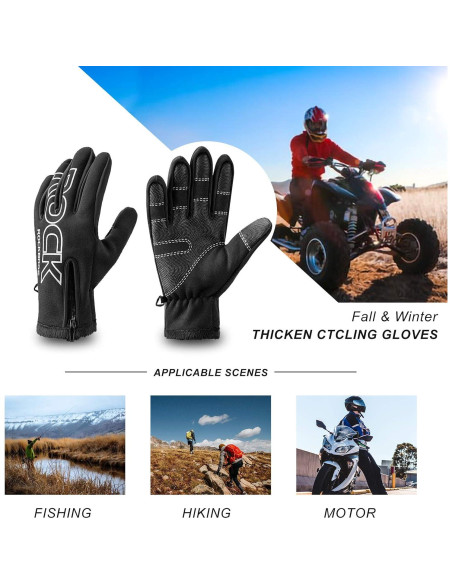 Guantes de Ciclismo Invernales Rockbros Unisex Resistentes al Agua