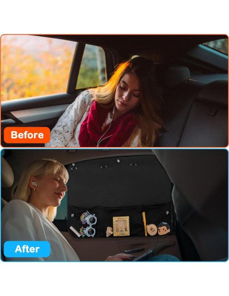 Sombrillas para Ventanas de Auto LSTRAGY 2 Pcs 67.8x50.8cm