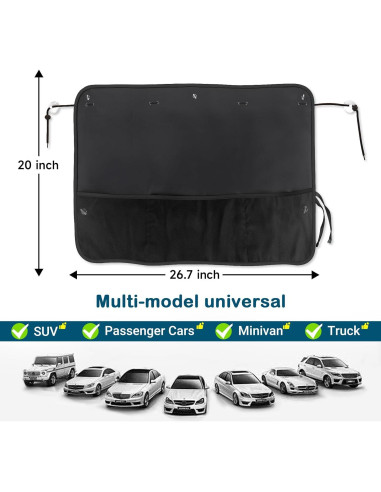 Sombrillas para Ventanas de Auto LSTRAGY 2 Pcs 67.8x50.8cm