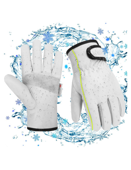 Guantes de Trabajo de Cuero Invierno Thinsulate 100g XXL