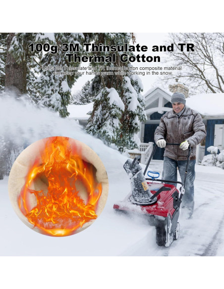 Guantes de Trabajo de Cuero Invierno Thinsulate 100g XXL