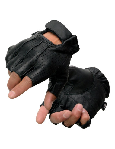 Guantes de Motocicleta Milwaukee SH357 de Cuero con Palma de Gel
