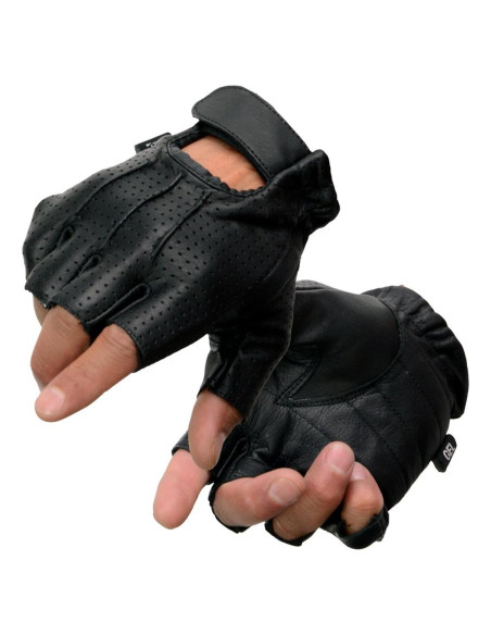 Guantes de Motocicleta Milwaukee SH357 de Cuero con Palma de Gel