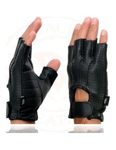Guantes de Motocicleta Milwaukee SH357 de Cuero con Palma de Gel