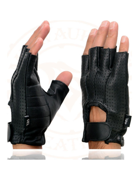 Guantes de Motocicleta Milwaukee SH357 de Cuero con Palma de Gel