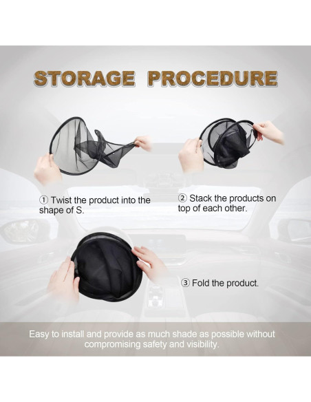 Paquete de 2 Sombrillas para Ventanas de Auto RBOKO UV