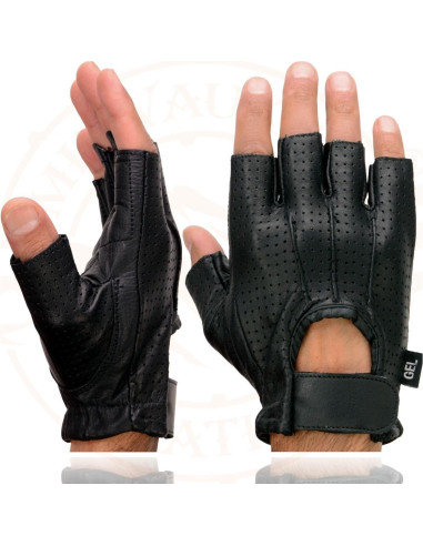 Guantes de Motocicleta Milwaukee SH357 de Cuero con Palma de Gel