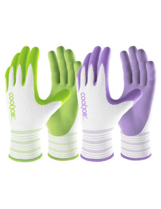 Guantes de Jardinería COOLJOB para Mujeres - 2 Pares Medianos