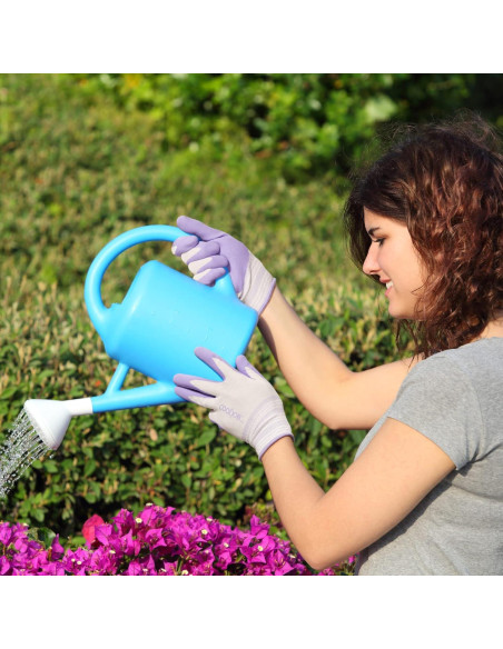 Guantes de Jardinería COOLJOB para Mujeres - 2 Pares Medianos
