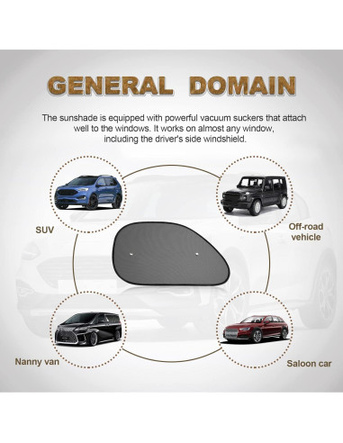 Paquete de 2 Sombrillas para Ventanas de Auto RBOKO UV