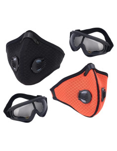 Conjunto de Gafas de Seguridad Nainsect + 2 Mascarillas Carbón