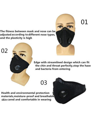 Conjunto de Gafas de Seguridad Nainsect + 2 Mascarillas Carbón