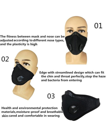 Conjunto de Gafas de Seguridad Nainsect + 2 Mascarillas Carbón
