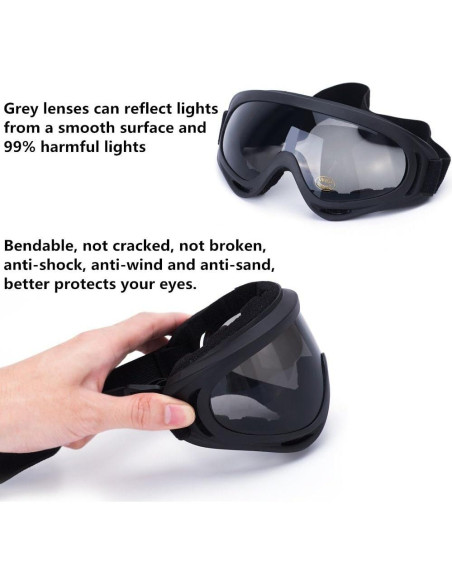 Conjunto de Gafas de Seguridad Nainsect + 2 Mascarillas Carbón