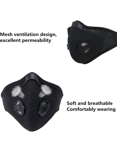 Conjunto de Gafas de Seguridad Nainsect + 2 Mascarillas Carbón