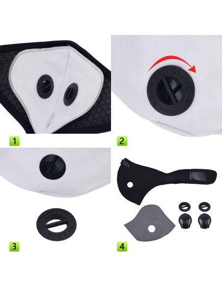 Conjunto de Gafas de Seguridad Nainsect + 2 Mascarillas Carbón