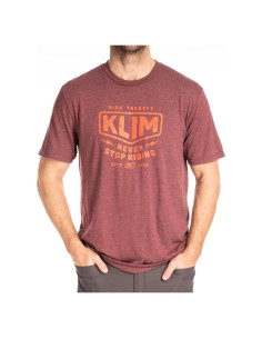 Camiseta de Manga Corta KLIM Tri-Blend Hombre Rojo Fuego