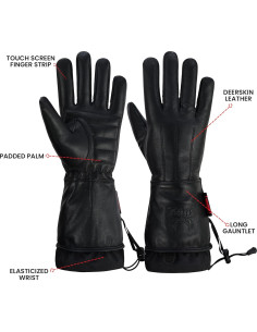 Guantes de Motocicleta para Mujeres Hugger de Cuero Impermeable 2