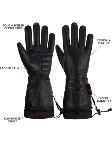 Guantes de Motocicleta para Mujeres Hugger de Cuero Impermeable