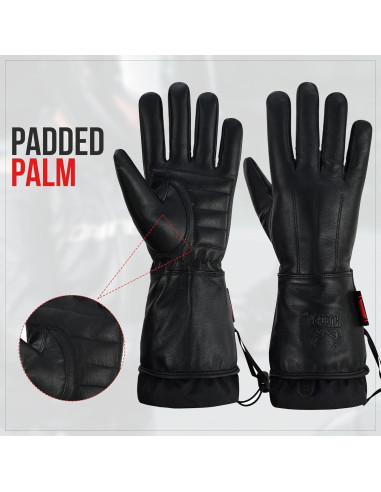 Guantes de Motocicleta para Mujeres Hugger de Cuero Impermeable