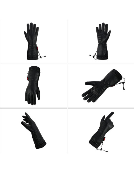 Guantes de Motocicleta para Mujeres Hugger de Cuero Impermeable
