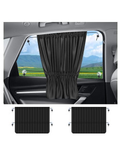 Cortinas para Ventanas de Coche Carleef 2PCS Protección Solar