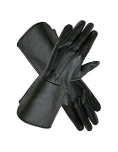 Guantes de cuero sin forro para hombres - Steampunk, tamaño grande