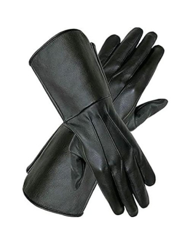 Guantes de cuero sin forro para hombres - Steampunk, tamaño grande