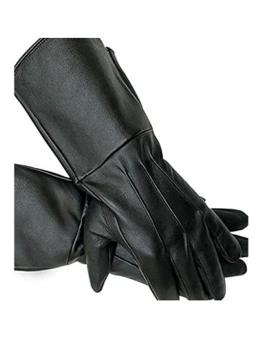 Guantes de cuero sin forro para hombres - Steampunk, tamaño grande