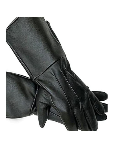 Guantes de cuero sin forro para hombres - Steampunk, tamaño grande