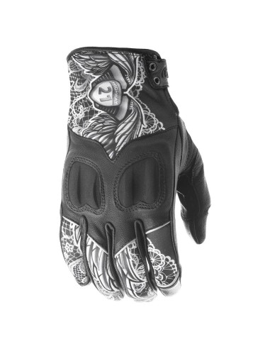 Guantes de Moto para Damas Highway 21 Negro/Blanco Talla S