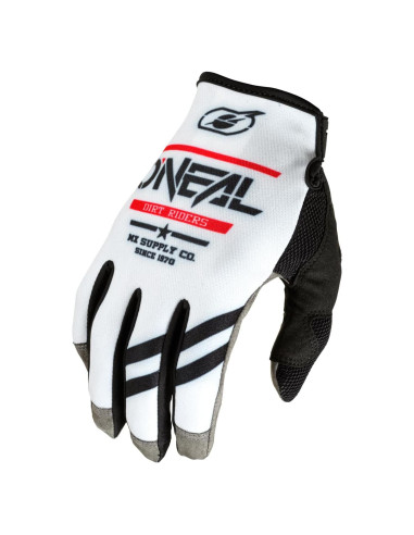 Guante O'NEAL Mayhem Squadron Blanco/Negro Talla 12
