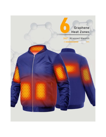 Chaqueta Térmica Wulcea para Hombres 12V 18400mAh Azul