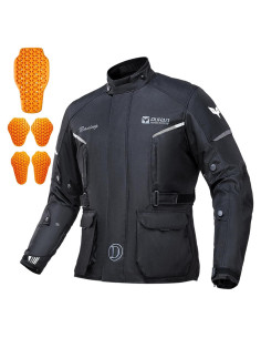 Chaqueta de Motocicleta DUHAN CE2 Impermeable y Transpirable - Grande