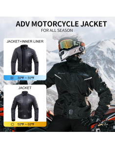 Chaqueta de Motocicleta DUHAN CE2 Impermeable y Transpirable - Grande 2