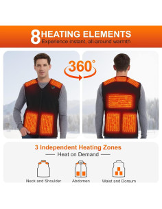Chaleco Térmico Eléctrico para Hombres con Batería 10000mAh 2