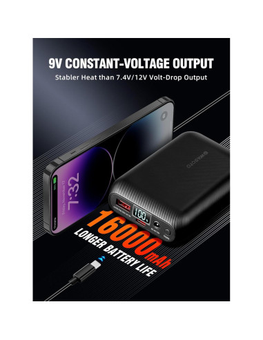 Chaleco Térmico WASOTO para Hombres 16000mAh Negro X-Large