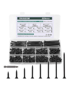 Kit de Tornillos Phillips TBUKEOM 224 Piezas Autoperforantes