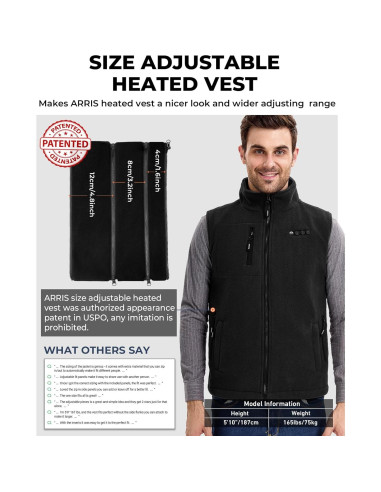 Chaleco Térmico ARRIS para Hombres con Batería 7500mAh