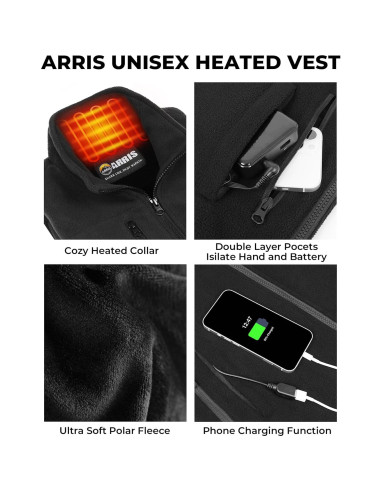 Chaleco Térmico ARRIS para Hombres con Batería 7500mAh