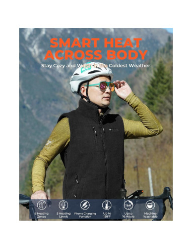 Chaleco Térmico ARRIS para Hombres con Batería 7500mAh