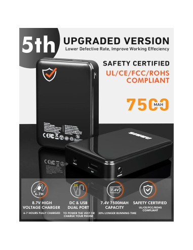 Chaleco Térmico ARRIS para Hombres con Batería 7500mAh