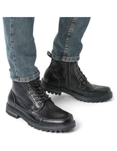 Botín de Motocicleta Bruno Marc para Hombre - Negro 45.5