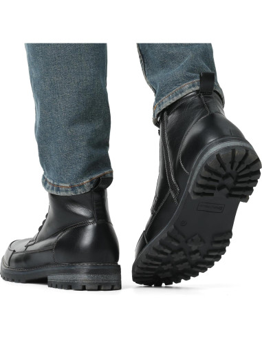 Botín de Motocicleta Bruno Marc para Hombre - Negro 45.5