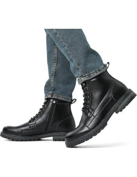 Botín de Motocicleta Bruno Marc para Hombre - Negro 45.5