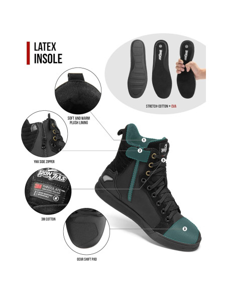 Botas de Invierno para Motocicleta BORLENI XZ002 - Antideslizantes