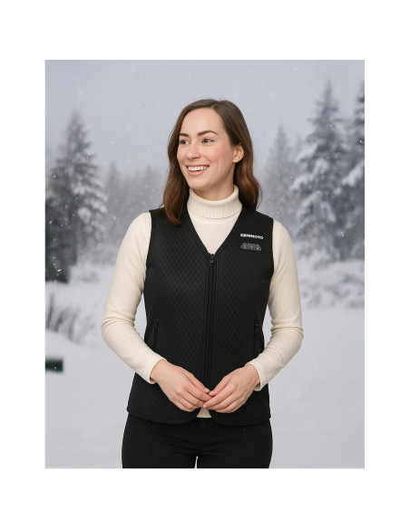 Chaleco Térmico Eléctrico KEMIMOTO para Mujeres, 8 Zonas Calentadoras