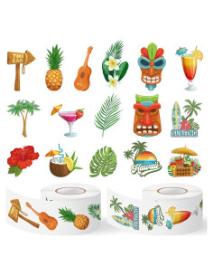 Rollos de Stickers Hawaianos BkeeCten - 1000pcs Impermeables