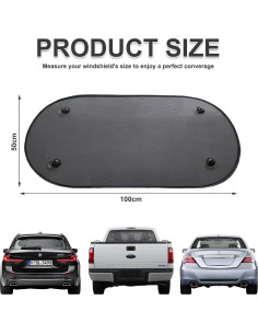 Sombra de Ventana Trasera PKRFCJ 101.6x50.8 cm Malla UV 2